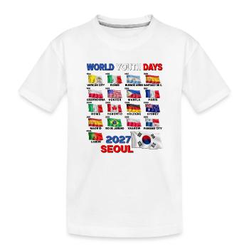 Journée Mondiale de la Jeunesse 2027 Séoul Séoul Histoire JMJ WYD WYG - T-shirt bio Premium Enfant - blanc - Devant