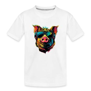 Cochon domestique Truie Cochons Love Piggy - T-shirt bio Premium Enfant - blanc - Devant