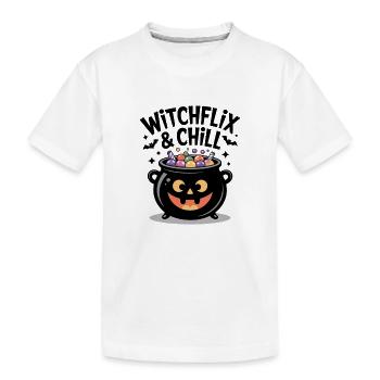 Witchflix et Chill - T-shirt bio Premium Enfant - blanc - Devant