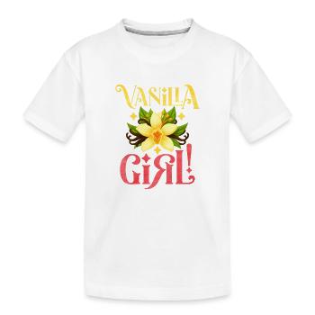 Vanilla Girl Floral Pattern - Kids' Premium Organic T-Shirt - white - Front