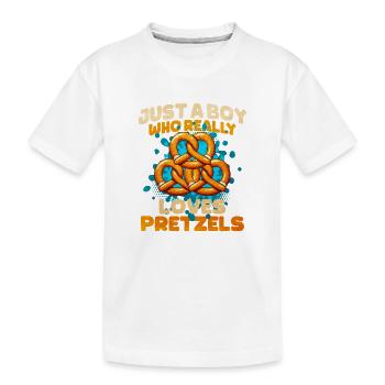 Bretzel Design de bretzel avec dicton - T-shirt bio Premium Enfant - blanc - Devant