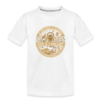 Une requête SQL va dans une barre, va dans deux T - T-shirt bio Premium Enfant - blanc - Devant