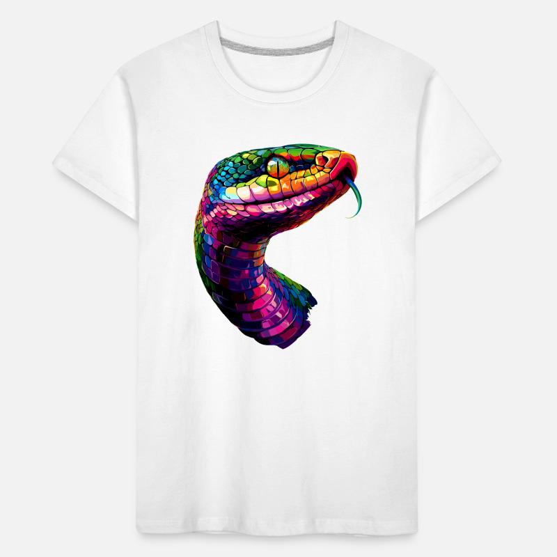 Schlange Python Kobra Klapperschlange Schlangen Kinder Premium Bio T-Shirt