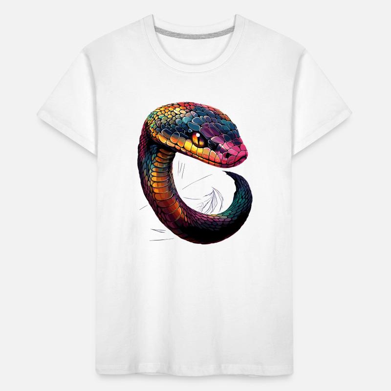 Schlange Python Kobra Klapperschlange Schlangen Kinder Premium Bio T-Shirt