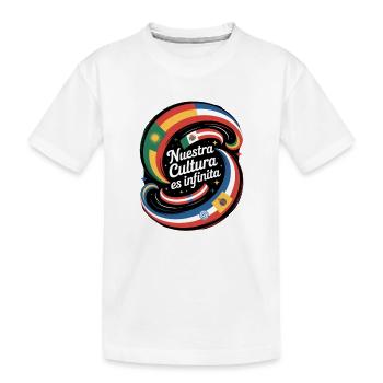 Nuestra Cultura Es Infinita Latino Culture Pride - T-shirt bio Premium Enfant - blanc - Devant