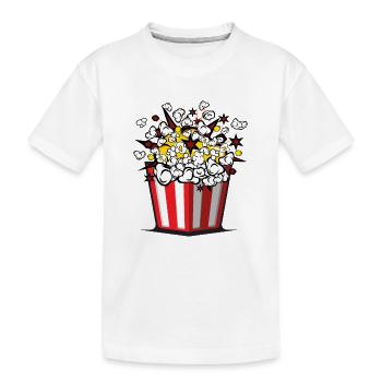 Popcorn Carnival Halloween Pop Corn - Kids' Premium Organic T-Shirt - white - Front