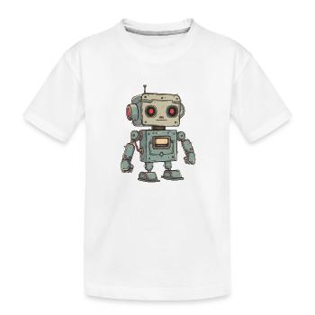 Illustration de robot rétro pour les passionnés de technologie - T-shirt bio Premium Enfant - blanc - Devant