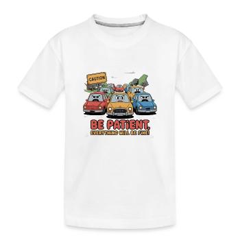 Patience sur la route - T-shirt bio Premium Enfant - blanc - Devant