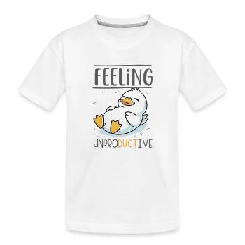 Sentiment d’improductivité pingouin - T-shirt bio Premium Enfant - blanc - Devant