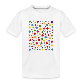 T-shirt à motif de couleurs de points tachetés - T-shirt bio Premium Enfant - blanc - Devant