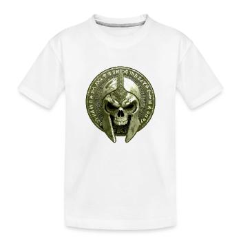 Spartiate squelette gladiateur crâne - T-shirt bio Premium Enfant - blanc - Devant