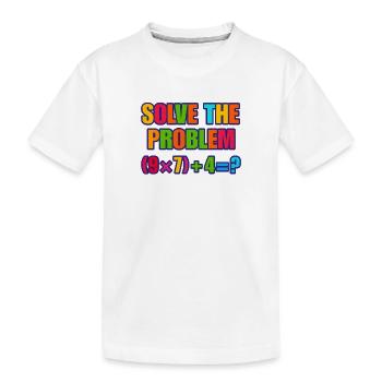 67 Meme, résoudre le problème mathématique puzzle - T-shirt bio Premium Enfant - blanc - Devant
