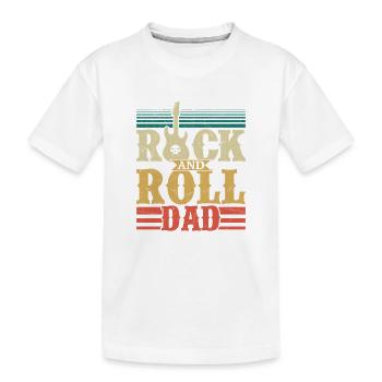 Rock 'n Roll Dad Rock Band Guitar Music - Kinder Premium Bio T-Shirt - Weiß - Vorne