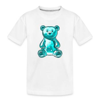 Gummibär Türkis - Kinder Premium Bio T-Shirt - Weiß - Vorne