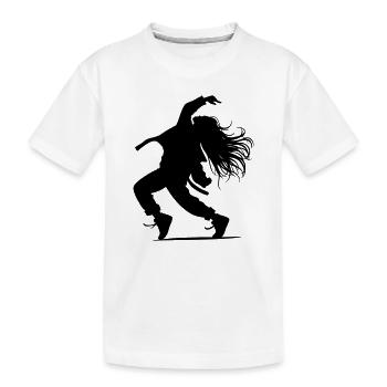 B-Girl Silhouette – Breakdance Groove - T-shirt bio Premium Enfant - blanc - Devant