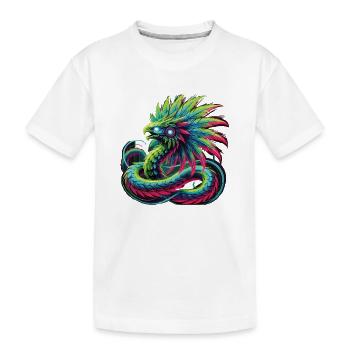 Aztec Dragon - Kids' Premium Organic T-Shirt - white - Front