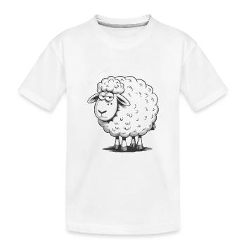 NÖ – grummeliges Schaf Humor Design - Kinder Premium Bio T-Shirt - Weiß - Vorne