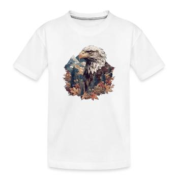 Adler - Kinder Premium Bio T-Shirt - Weiß - Vorne