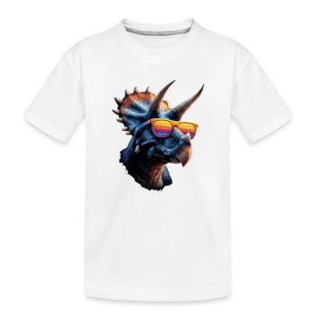 Triceratops Dinosaure Dinos Triceratops Dino - T-shirt bio Premium Enfant - blanc - Devant