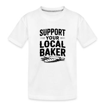 Soutenez votre boulanger local - T-shirt bio Premium Enfant - blanc - Devant