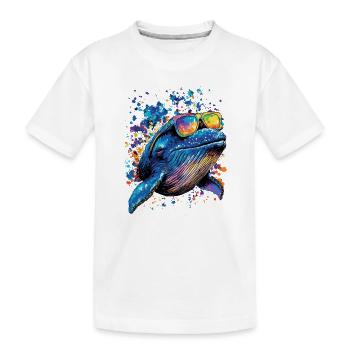 Baleine bleue Baleine Baleines bleues Baleines Chant Baleine Plongeur Baleines Océan - T-shirt bio Premium Enfant - blanc - Devant