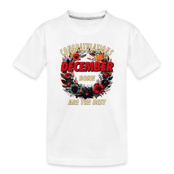FÉLICITATIONS DÉCEMBRE - T-shirt bio Premium Enfant - blanc - Devant