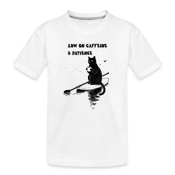 Manque de caféine et de patience - T-shirt bio Premium Enfant - blanc - Devant