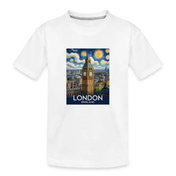 London - Kids' Premium Organic T-Shirt - white - Front