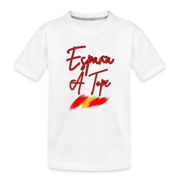 Spanien Ein Tope Neon - Kinder Premium Bio T-Shirt - Weiß - Vorne
