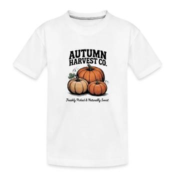 Publicité de fruits vintage – Citrouille - T-shirt bio Premium Enfant - blanc - Devant