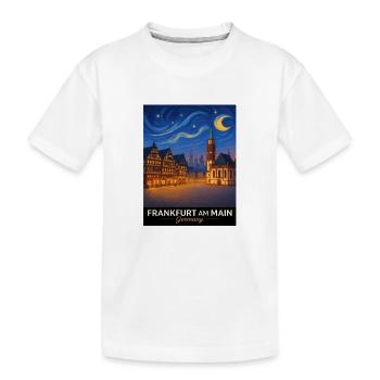 Francfort-sur-le-Main Vue nocturne - T-shirt bio Premium Enfant - blanc - Devant