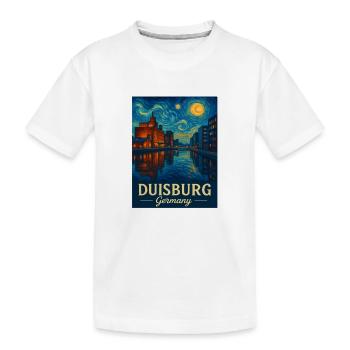 Nuit de Duisbourg sur le Rhin - T-shirt bio Premium Enfant - blanc - Devant