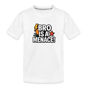 Bro Is a Menace Drôle Meme Dire - T-shirt bio Premium Enfant - blanc - Devant