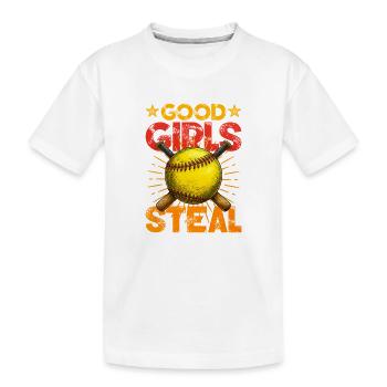 Softball - T-shirt bio Premium Enfant - blanc - Devant