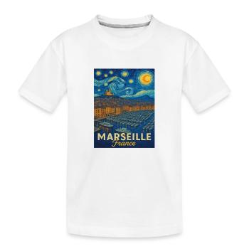 Marseille Frankreich - Kinder Premium Bio T-Shirt - Weiß - Vorne