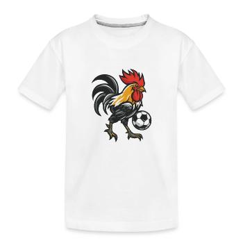 Kickerhahn Maskottchen - Kinder Premium Bio T-Shirt - Weiß - Vorne