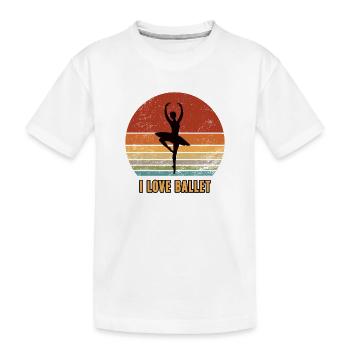 J’AIME LE BALLET Ballerine Danseuse de ballet Danseuse de ballet - T-shirt bio Premium Enfant - blanc - Devant