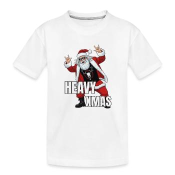 Headbanging Santa - Heavy Xmas - Kids' Premium Organic T-Shirt - white - Front
