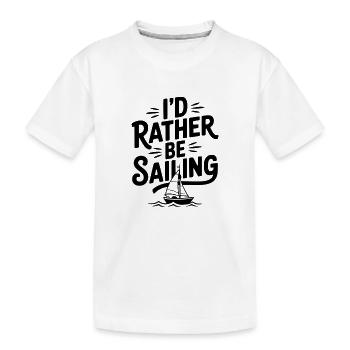 Je préfère naviguer - T-shirt bio Premium Enfant - blanc - Devant