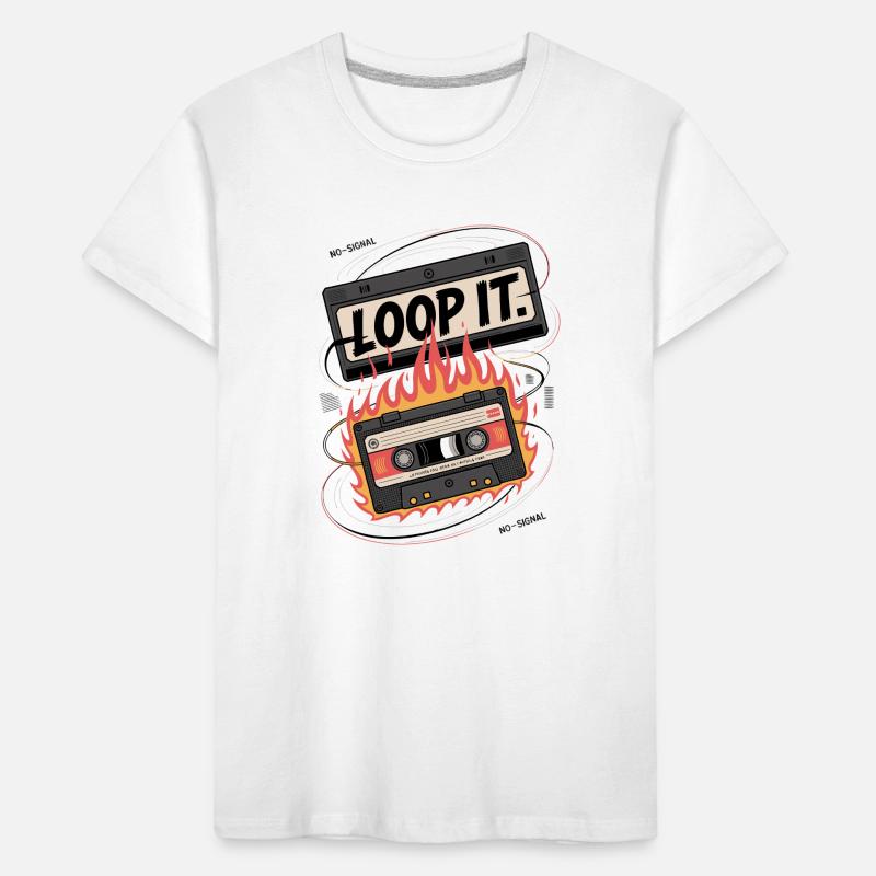 Loop It Flames Cassette T-shirt bio Premium Enfant