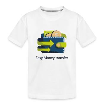 Icône du portefeuille de flux de trésorerie - T-shirt bio Premium Enfant - blanc - Devant