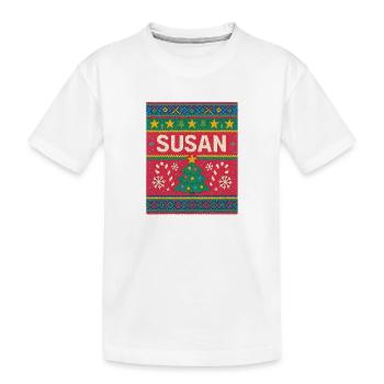 Art tricoté de Noël de Susan - T-shirt bio Premium Enfant - blanc - Devant
