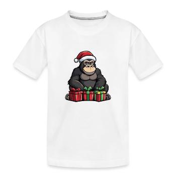 Cadeaux de Noël Gorilla - T-shirt bio Premium Enfant - blanc - Devant