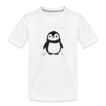 Joyeuses manchots, mignons manchots de Noël - T-shirt bio Premium Enfant - blanc - Devant