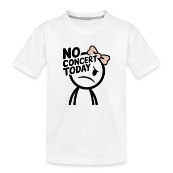Pas de concert aujourd’hui, fan triste du concert - T-shirt bio Premium Enfant - blanc - Devant
