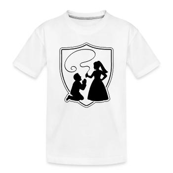Silhouette du couple marié et marié - T-shirt bio Premium Enfant - blanc - Devant