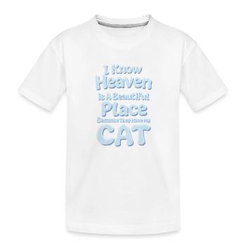 Katze verstorben Trost Beerdigung - Kinder Premium Bio T-Shirt - Weiß - Vorne