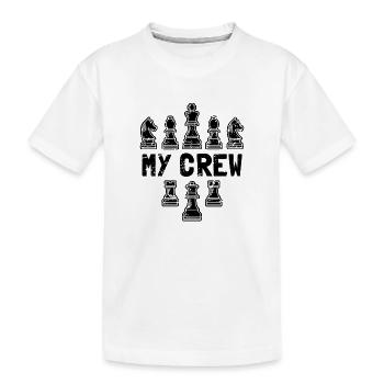 My Crew Chess Pieces Funny Strategist Graphic - Kids' Premium Organic T-Shirt - white - Front