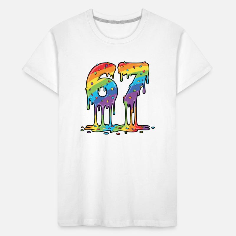 Rainbow 67 Meme Celebration Kids' Premium Organic T-Shirt