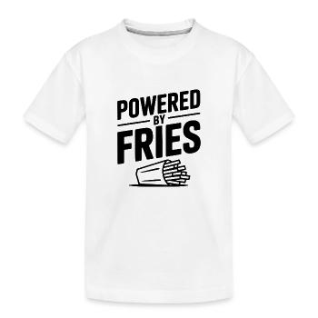 Angetrieben von Fries - Kinder Premium Bio T-Shirt - Weiß - Vorne